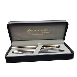 Vintage Pierre Cardin Gold Mechanical Pencil in Original Box & Cross Silver Pen